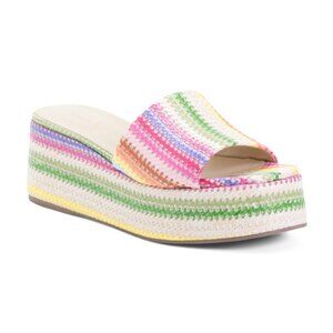 LARROUDE Handmade In Brazil Alex Flatform Mules